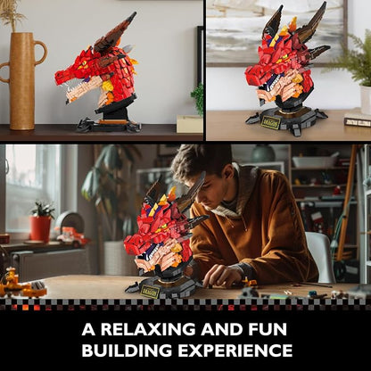 JMBricklayer Dragon Set for Adults 70105, Cool Animals Model Dragon Head - Image 5