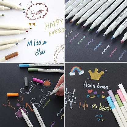 YUANCHENG Metallic Marker Pens, Rock Painting, Easter Egg, Halloween Pumpkin - Image 7