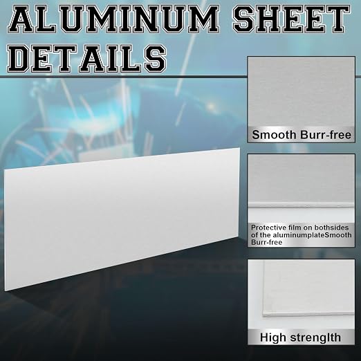 1 Pack 5052 Aluminum Sheet Metal 48" x 96" Aluminum Plate 1/25 Inch Thickness - Image 3