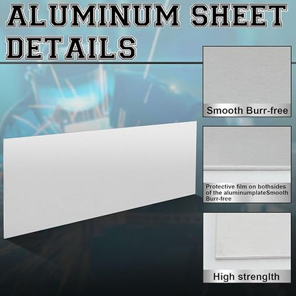 1 Pack 5052 Aluminum Sheet Metal 48" x 96" Aluminum Plate 1/25 Inch Thickness - Image 3