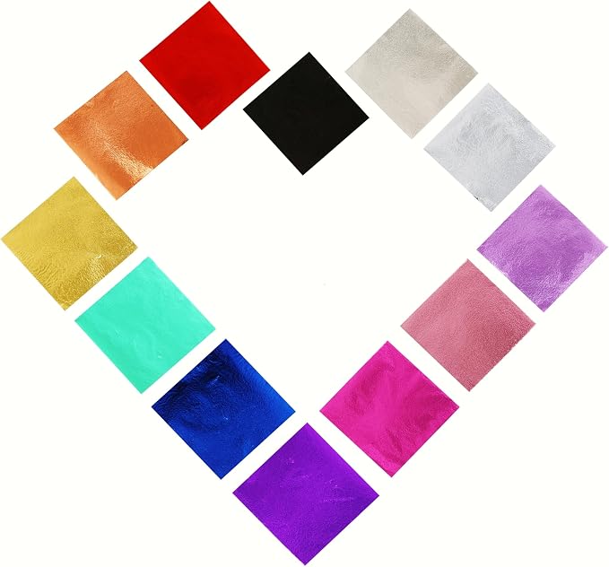 KINNO Gold Leaf Sheets 12 Colors 120 Sheets by KINNOGOLDLEAF