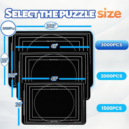 Jigsaw Puzzle Mat Roll Up, Portable Saver Pad 53” x 35” Up to 3000 Pieces - Image 5