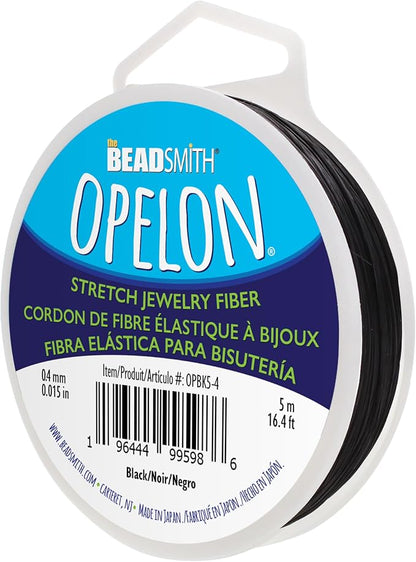 The Beadsmith Opelon Stretch Cord – Elastic Beading Fiber, 0.4 mm Diameter by TheBeadsmith