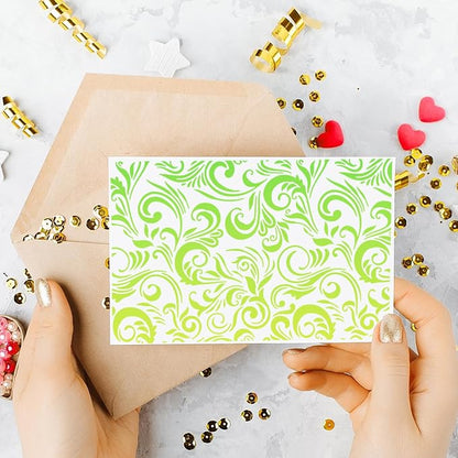 Damask Stencils for Crafts Reusable 6” Texture Stencils Floral Background - Image 7