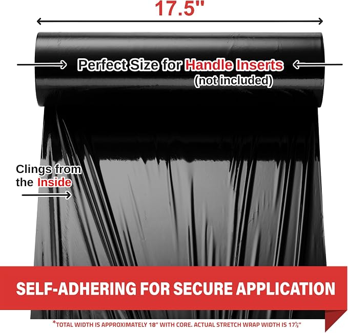 Simply Cool Black Stretch Wrap Industrial Strength Extra Thick 17.5" 1100 SqFt - Image 3