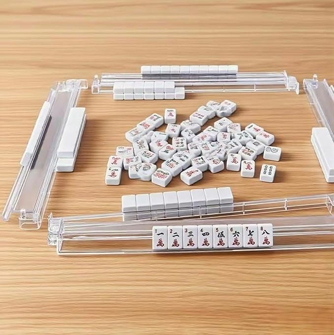 Mahjong All-in-One Tile Rack & Pusher, Enhanced Mah Jongg Tile Holders Set of - Image 7