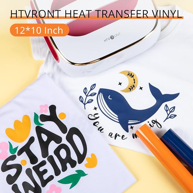 HTVRONT HTV Heat Transfer Vinyl -13 Pack HTV Vinyl Sheets, 10 Assorted Premium - Image 6