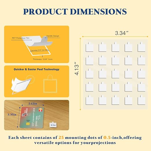 0.5'' Double Sided Adhesive Dots, Waterproof No Residue Adhesive Putty - Image 2
