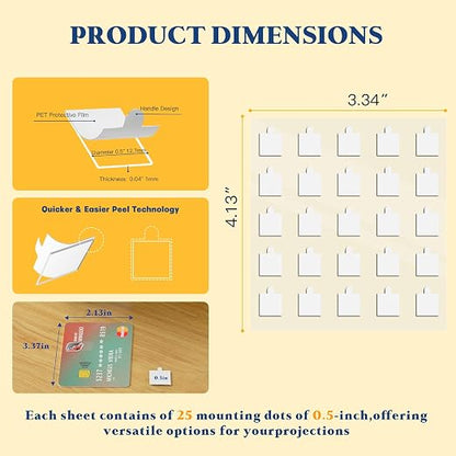 0.5'' Double Sided Adhesive Dots, Waterproof No Residue Adhesive Putty - Image 2
