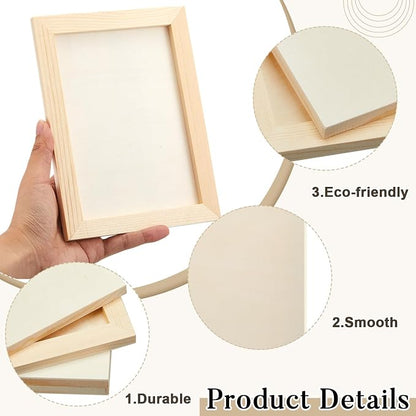 Kathfly 12 Pcs 5 x 7'' Wood Panel Boards, Unfinished Wood Canvas Panels - Image 4