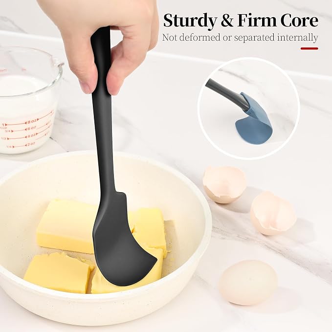 600ºF Heat Resistant Spatulas, High Heat Food Safe Semless Kitchen Silicone - Image 4