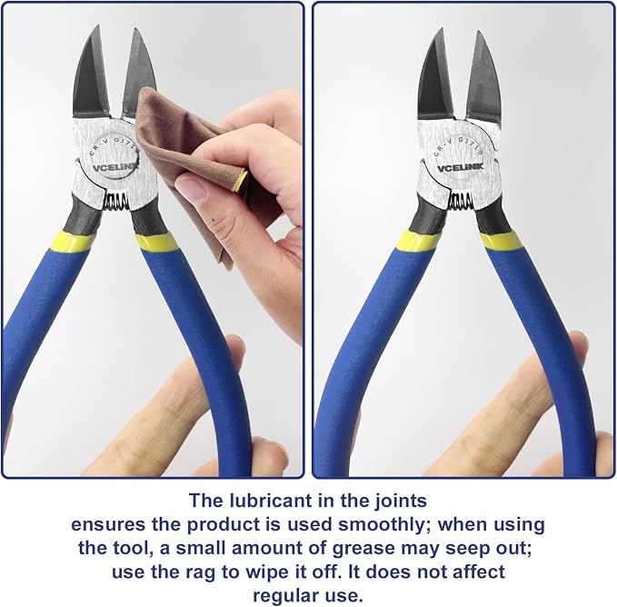 VCELINK Wire Cutters, 6-inch Side Cutter, CR-V Small Flush Cutter, 5 Pack - Image 7