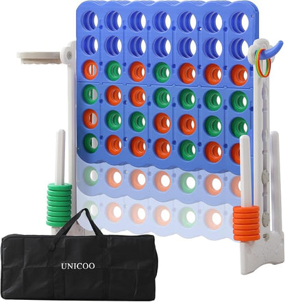 UNICOO® Height Adjustable Jumbo 4-to-Score Game, 4 in A Row Game by UNICOO