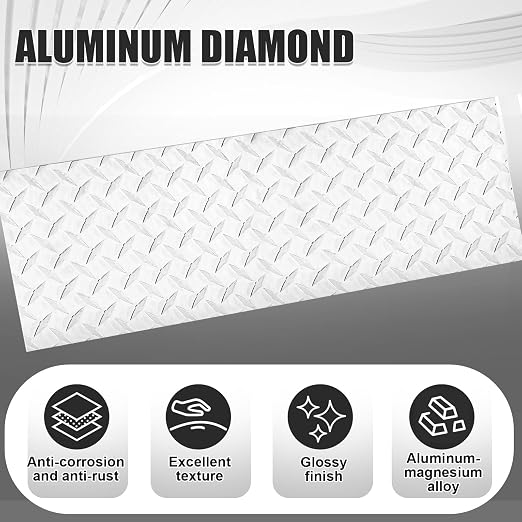 1pcs Diamond Plate Sheet Metal Heavy Duty Tread Aluminum Sheet Diamond Tread - Image 4