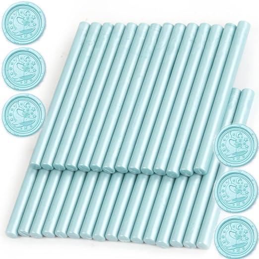 Water Blue Wax Seal Sticks, HOSEALING Glue Gun Wax Seal Sticks by HOSEALING