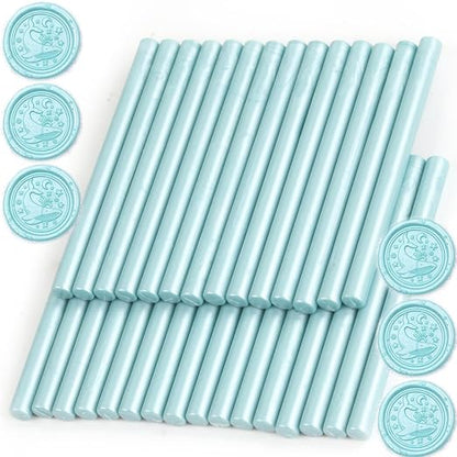 Water Blue Wax Seal Sticks, HOSEALING Glue Gun Wax Seal Sticks by HOSEALING