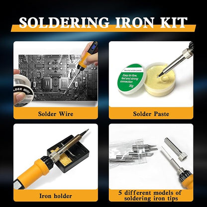 Soldering Iron Kit, 80W LED Display Adjustable Temperature Soldering Iron Kit - Image 5