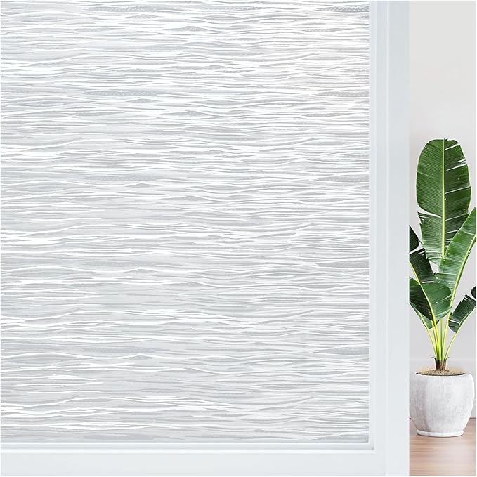 Haton Window Privacy Film, Frosted Glass Privacy Window Clings, Sun Blocking by HatonHomeDecor
