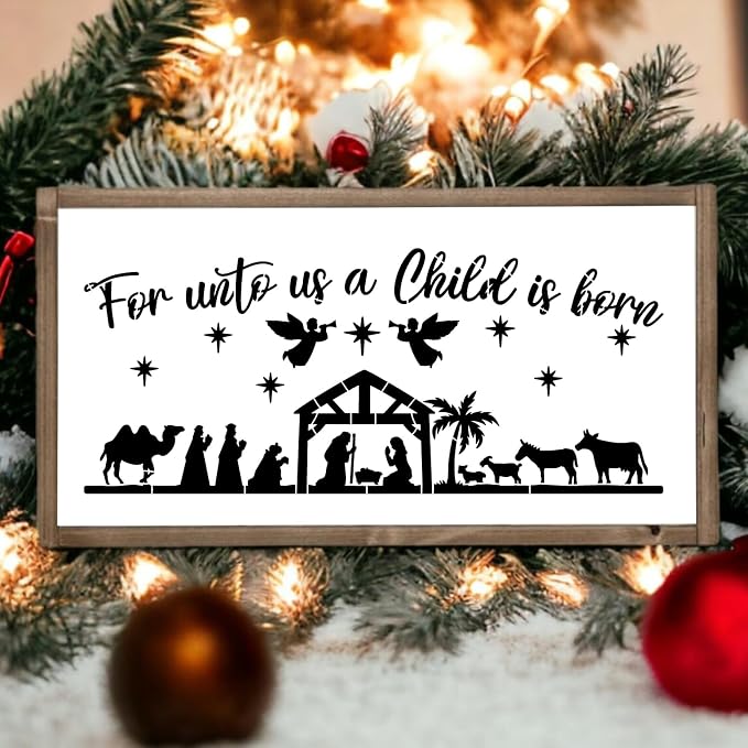 Christmas Stencils for Crafts Reusable Christmas Doormat Stencils Xmas Holiday - Image 6