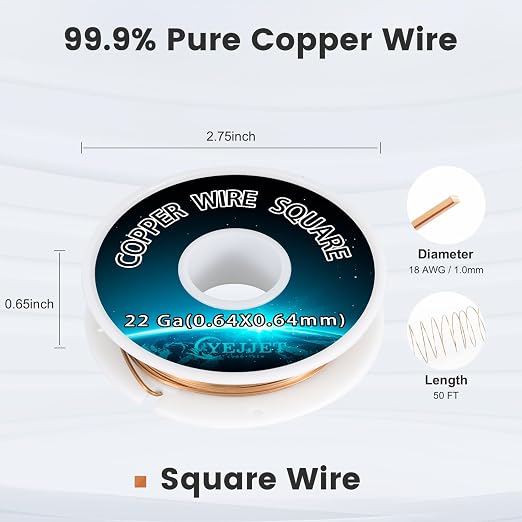 22 Gauge Copper Wire Square - Image 2