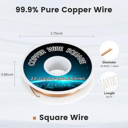 22 Gauge Copper Wire Square - Image 2