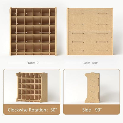 Paint Rack Organizer for 30 Bottles, Craft Supplies Storage, MDF Material - Image 5