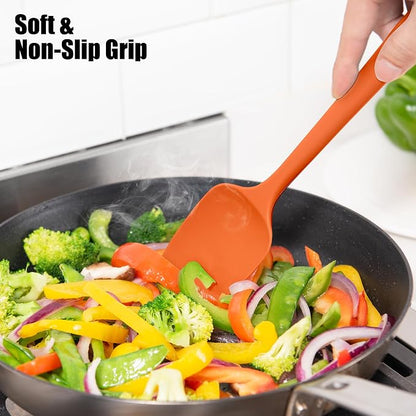 4-Piece Silicone Spatula Scrapers: Doosu 600°F Heat Resistant Food Grade - Image 7