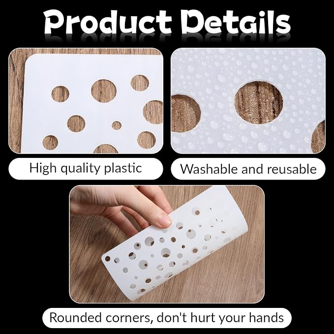 16 Pcs Circle Stencils for Drawing, Polka Dot Stencils Round Geometric Stencil - Image 2