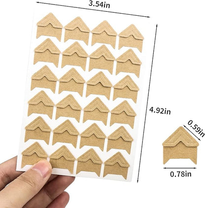 DERAYEE 12 Sheets/288 PCS Photo Corner Stickers, Self-Adhesive Photo Mounting - Image 2