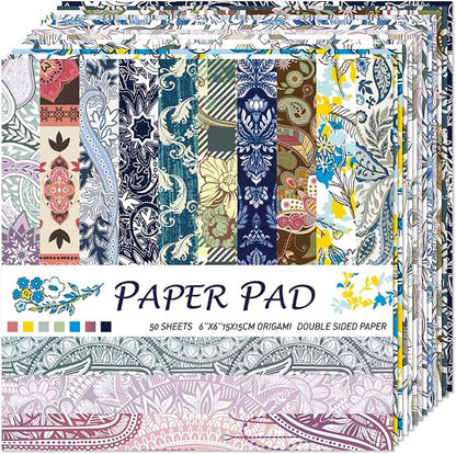 Square Origami Paper 6x6 Double Sided 50 Sheets 50 Colors 70GSM Origami Kit - Image 7