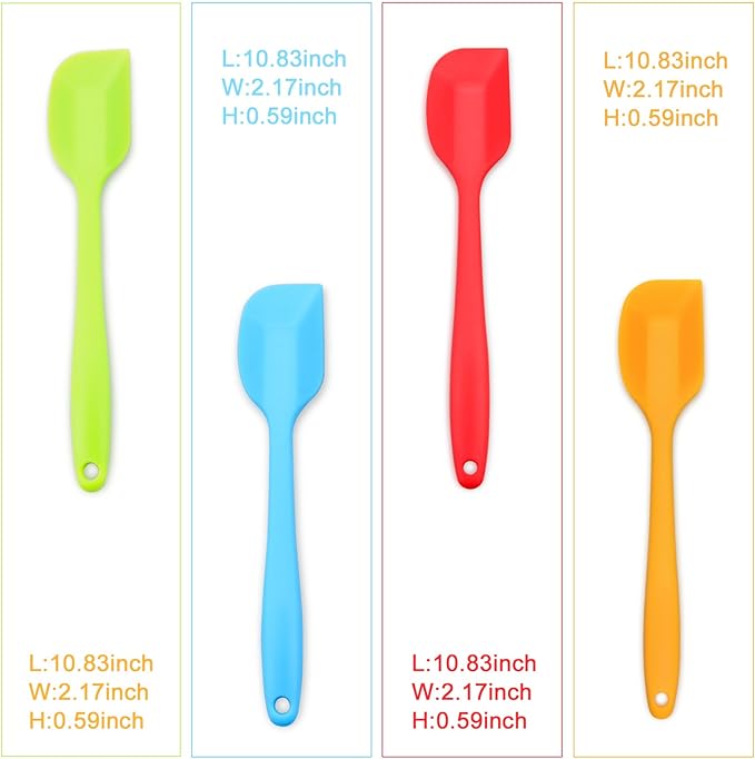 Silicone Spatula 4-piece Set, Heat-Resistant Spatulas, Non-stick Rubber Spatulas - Image 3