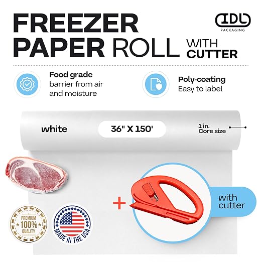 White Freezer Paper Roll 36" x 1800" - Image 2