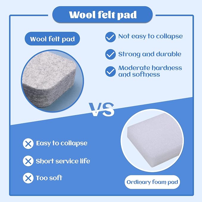 Needle Felting Mat, Needle Felting Tools, 4.6x3.3x1 inch Natural Felting Wool - Image 5