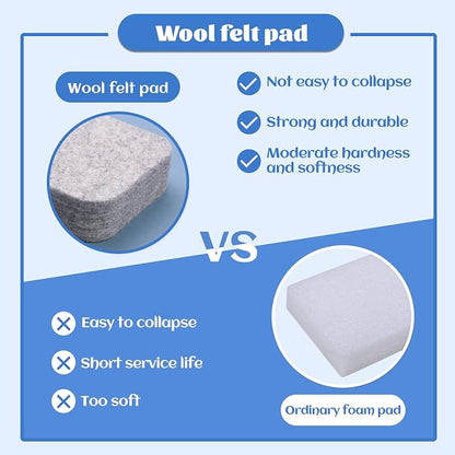 Needle Felting Mat, Needle Felting Tools, 4.6x3.3x1 inch Natural Felting Wool - Image 5