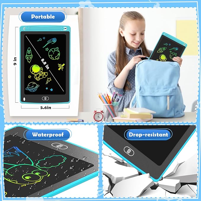 3 Pack LCD Writing Tablet for Kids, 8.5 Inch Colorful Doodle Board Drawing - Image 6