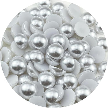 80pcs 20mm Half Pearls for Crafts Flatback Half Round Pearl Beads for Jewelry by Unknown