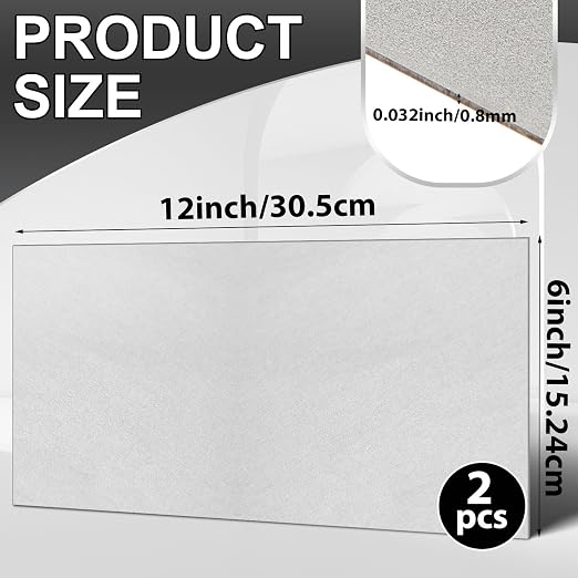 Zonon 2 Pcs 20 Gauge Steel Sheet Metal Cold Roll Steel Sheet 12" x 6" x 0.032" - Image 2