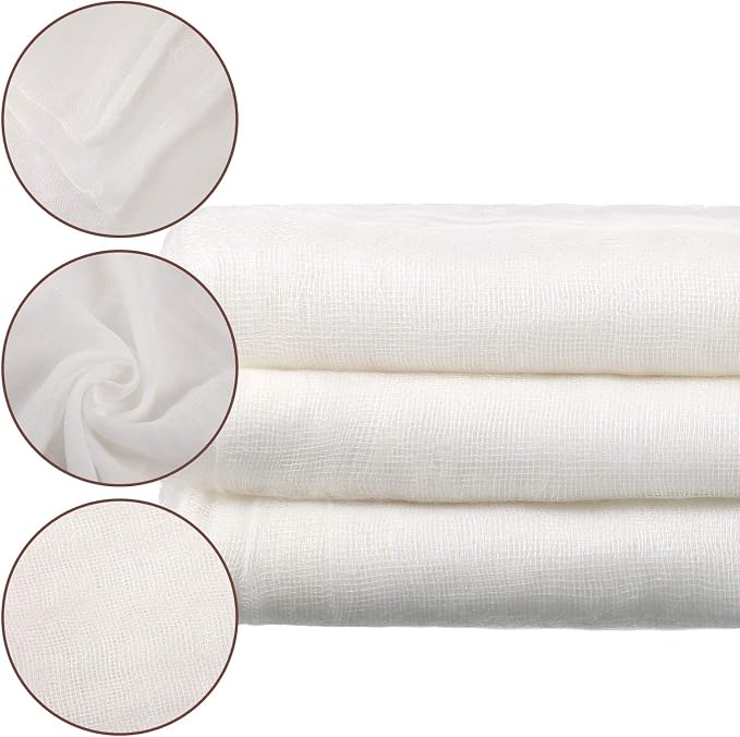 Cheesecloth, Reusable and Breathable, Unbleached Cotton Fine Mesh Weave - Image 3