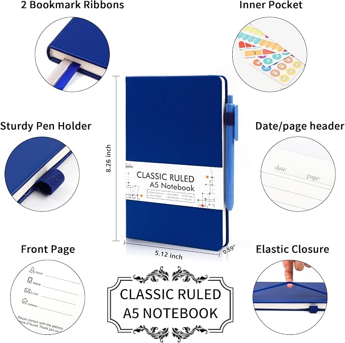 feela 24 Pack Journal Notebook for Work, Business Notebook Bulk Hardcover Lined - Image 2