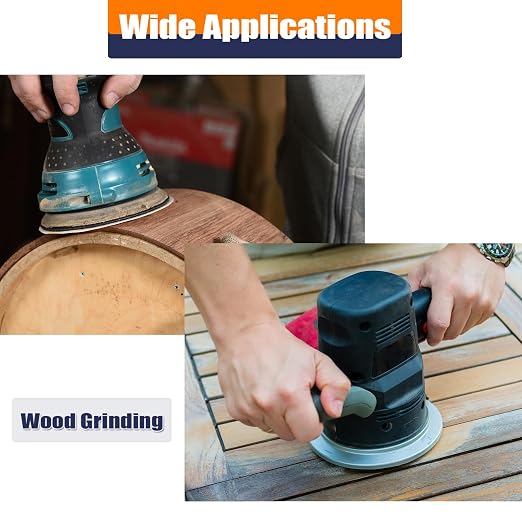 Sanding Discs Variety Grit Sandpaper: Hook Loop Disc 5-Inch 8-Holes 60 80 120 - Image 6