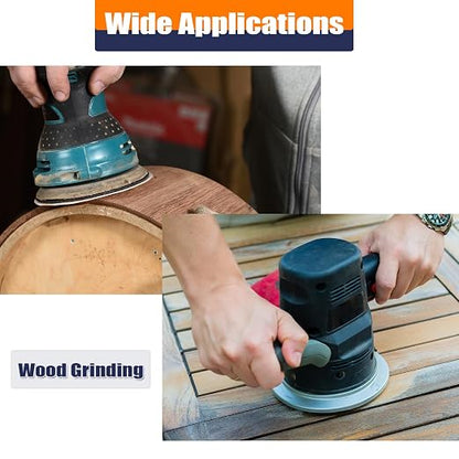 Sanding Discs Variety Grit Sandpaper: Hook Loop Disc 5-Inch 8-Holes 60 80 120 - Image 6
