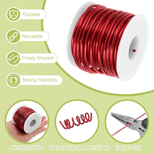 MECCANIXITY 9 Gauge Anodized Aluminum Craft Wire Bendable Bonsai Training Wire - Image 3
