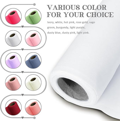 Horbaunal White Chiffon Fabric by The Yard, 10 Yard Continuous Sheer Fabric 59" - Image 2