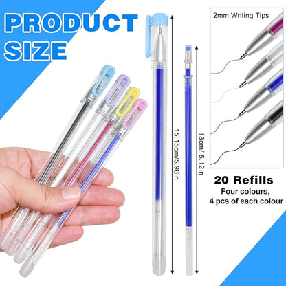 4 Colors Heat Erasable Pens: Fabric Marking Pens Auto-Vanishing Pen Sewing - Image 7
