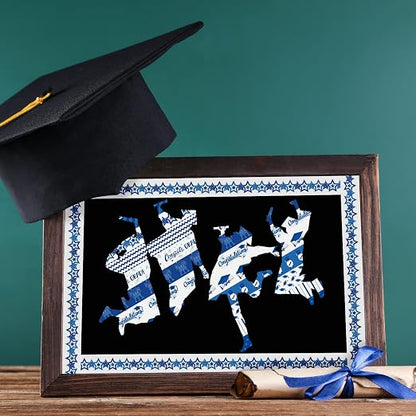 Whaline 12 Rolls Graduation Washi Tape Blue White Congrats Grad Washi Masking - Image 6