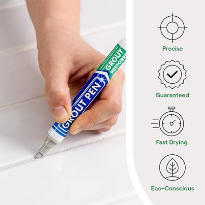 Grout Pen Light Grey Tile Paint Marker: Waterproof Grout Paint, Tile Grout - Image 2