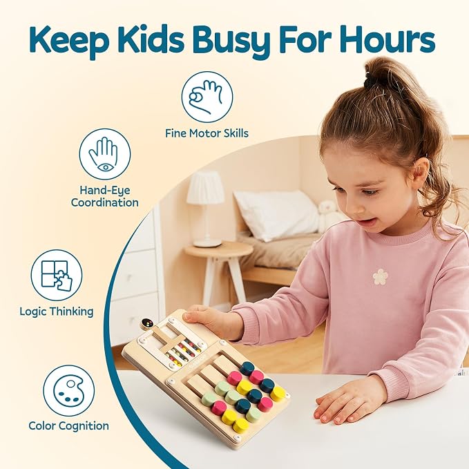TOP BRIGHT Slide Puzzles for Kids Ages 4-6 Boys Girls, Travel Games Road Trip - Image 3