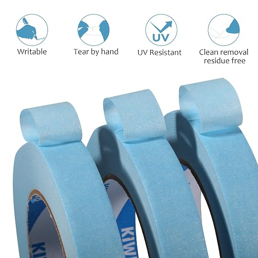 Light Blue Painters Tape, 1 inch x 60 Yards - Image 4