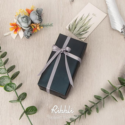 Ribbli Silver Satin Ribbon Double Faced Satin 1/4 Inch x Continuous 100 - Image 2