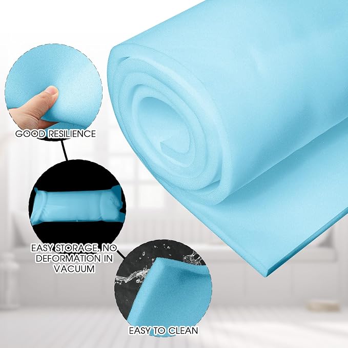 Amylove Polyurethane Foam 24" x 72" High Density Cushion Upholstery Foam Sheet - Image 3
